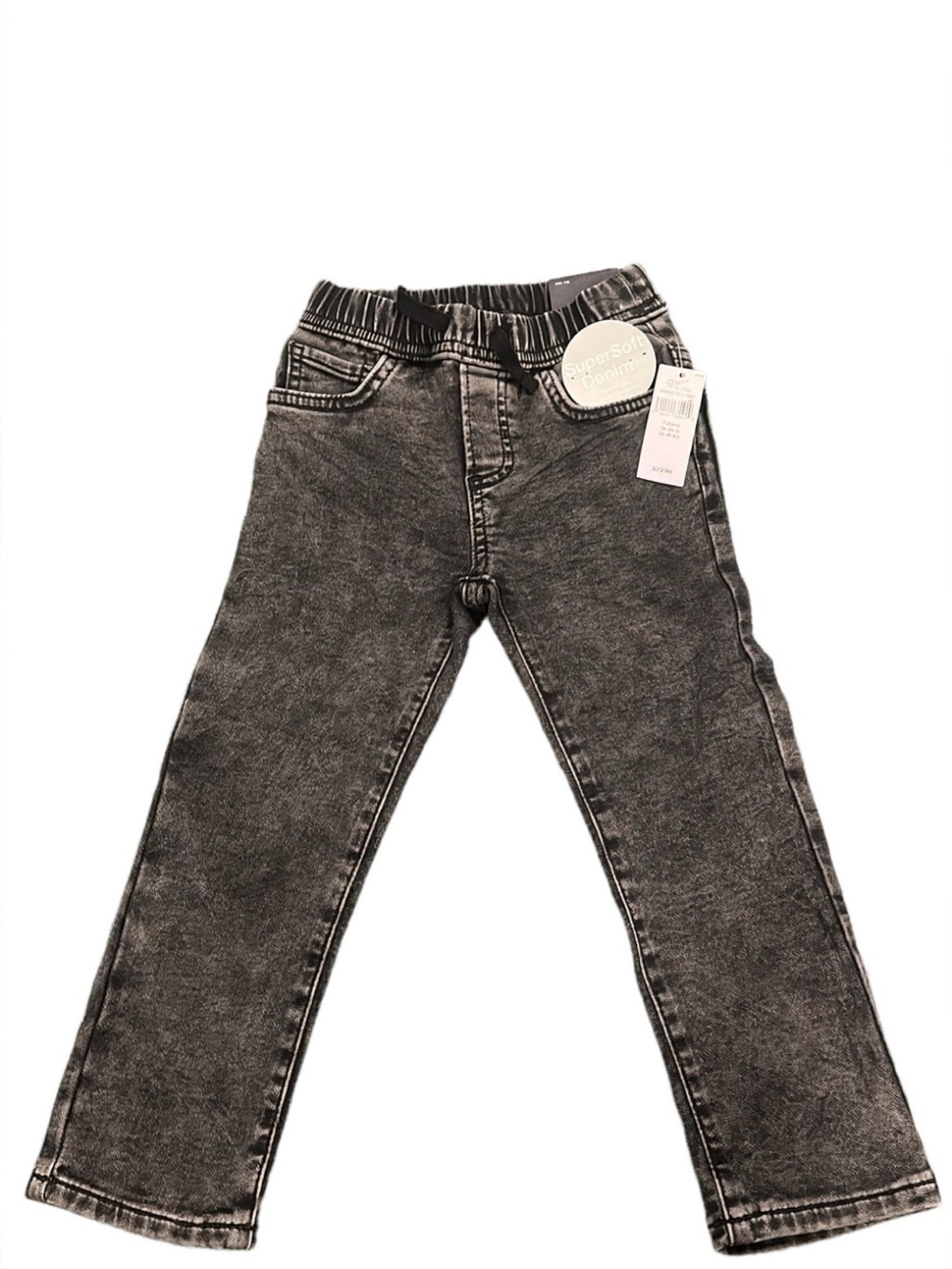 GAP Kids Faded Black Elastic-Waist Jeans
